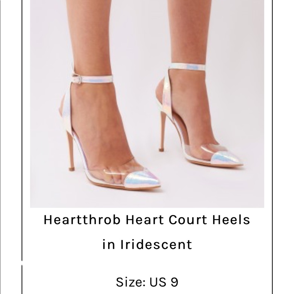 Public Desire US size 9 (UK 7) iridescent heels